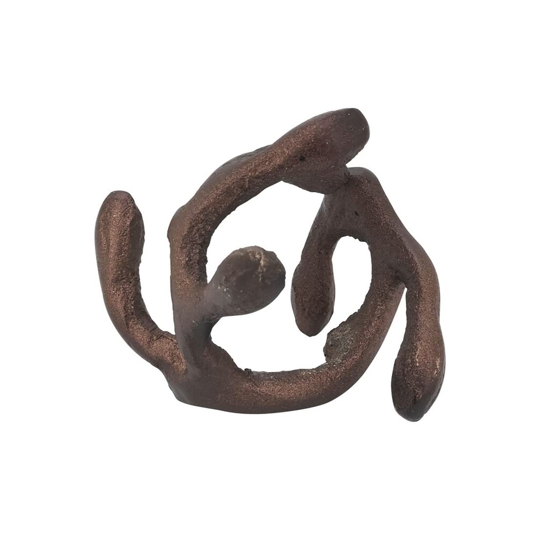 Fennco Styles Modern Twigs Aluminum Napkin Rings, Set of 4 - Bronze Branch Metal Napkin Holder for Everyday Use, Dining Table Décor, Banquets and Special Occasion