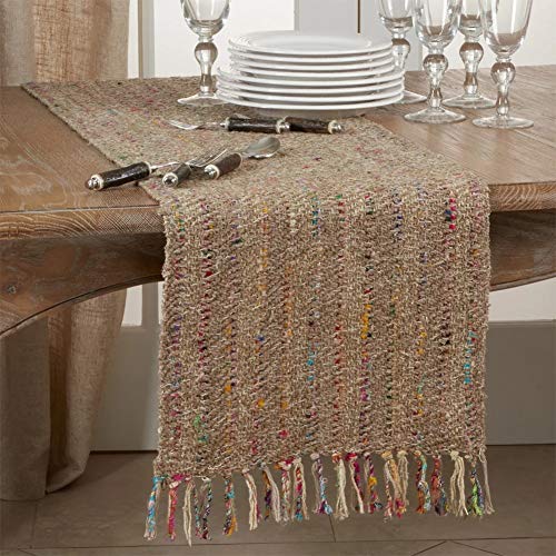 Fennco Styles Lush Thin Striped 100% Cotton Table Runner 16 x 72 Inch – Table Cover for Home Décor, Dining Table, Banquets, Holidays and Special Events