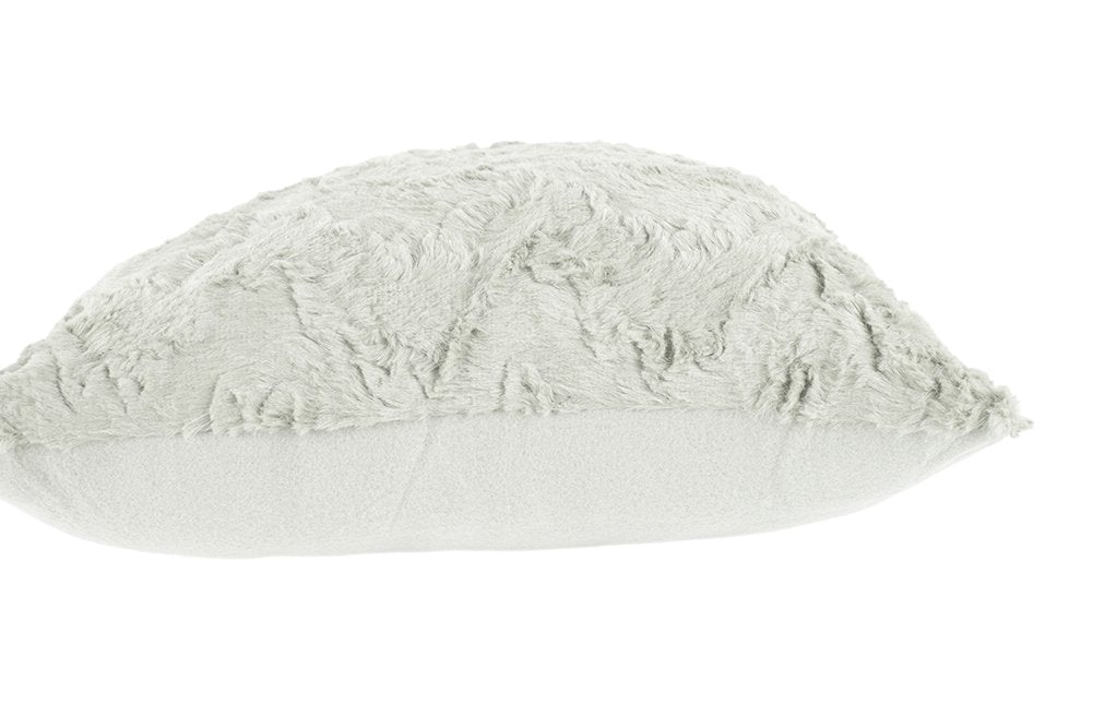 Fennco Styles Plush Design Faux Fur Decorative Throw Pillow 18" W X 18", Filler Included