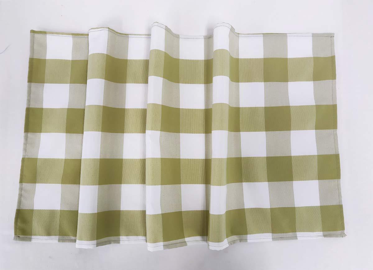 Fennco Styles Buffalo Check Design Table Runner - Handmade in USA - Plaid Rustic Table Cover for Everyday Use, Banquet, Holiday, Family Gathering and Special Occasion