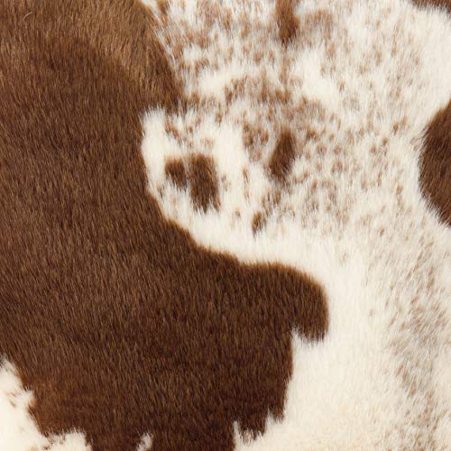 Fennco Styles Rustic Faux Fur Cowhide Table Runner 16 x 72 Inch – Brown Table Runner for Banquets, Family Gathering, Special Events, and Home Décor
