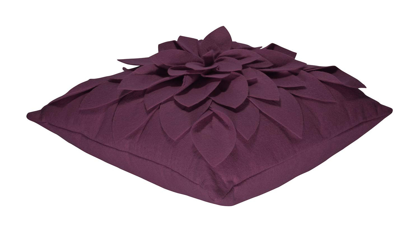 Fennco Styles Sara's Garden Petal Decorative Throw Pillow. 17 Inch Square.