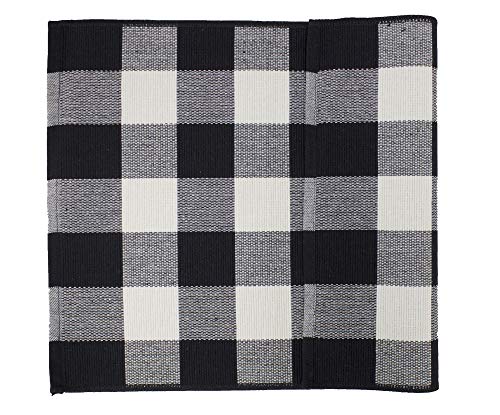 Fennco Styles Rustic Collection Buffalo Check with Rolled Hem Edge Table Runner