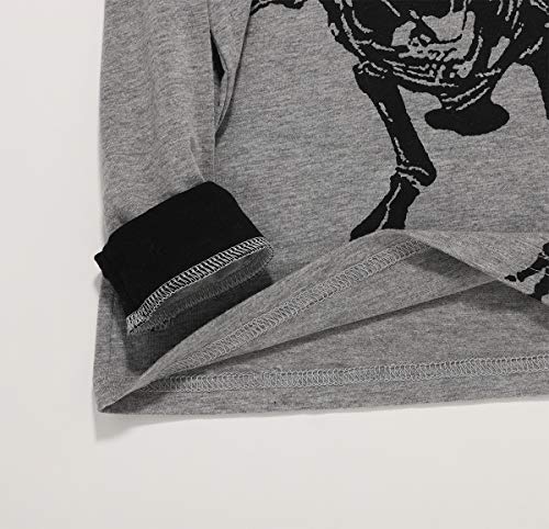 Styles I Love Baby Boys Grey Dinosaur T-Shirt and Stripe Pants 2pcs Long Sleeve Cotton Outfit
