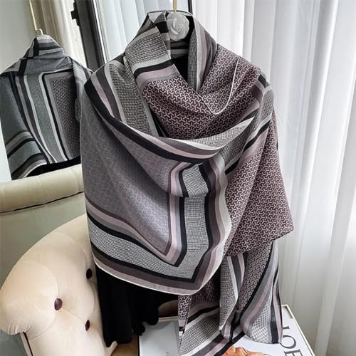 stylesilove Women Stripe Geometric Printed Lightweight Fashion Scarf Large Shawl Scarves Neck Wraps for All Season, 7 Colors