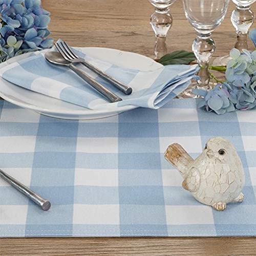 Fennco Styles Buffalo Plaid Collection Classic Checked Cotton Blend Table Linens