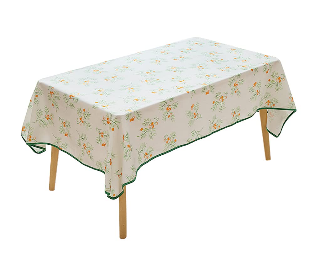 Fennco Styles Garden Floral Print Tablecloth 55" W x 55" L - Yellow Flowers Wrinkle-Free Washable Table Cover for Everyday Use, Banquets, Holidays, Indoor Outdoor Events and Special Occasions