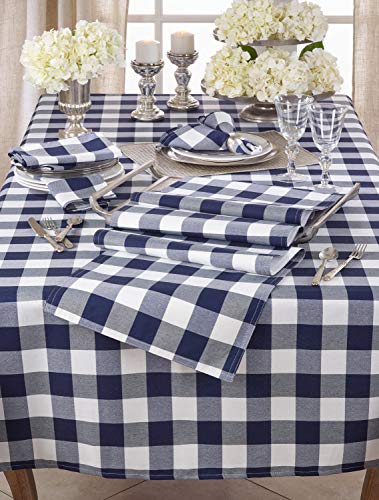 Fennco Styles Buffalo Plaid Collection Classic Checked Cotton Blend Table Linens