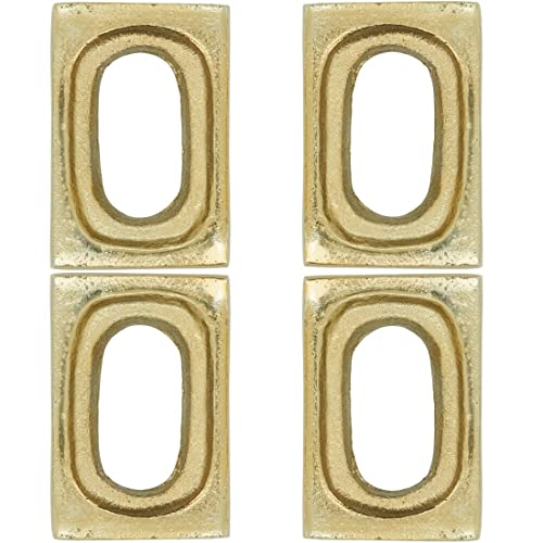 Fennco Styles Rectangle Aluminum Napkin Rings, Set of 4 - Black Metal Decorative Napkin Holders for Home, Dining Room, Banquet, Family Gathering, Holiday and Special Occasion
