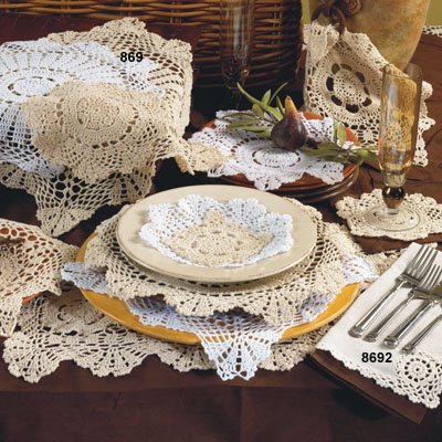 Fennco Styles Handmade Crochet Traycloth Cotton Doilies