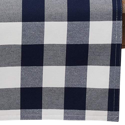 Fennco Styles Buffalo Plaid Collection Classic Checked Cotton Blend Table Linens