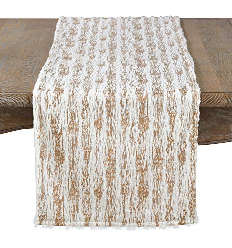 Fennco Styles Brushed Metallic Foil Collection Glamorous Faux Fur Home Décorr – Metallic Color Home Decoration for Christmas Dinner, Family Gathering, Special Events and Home Décor
