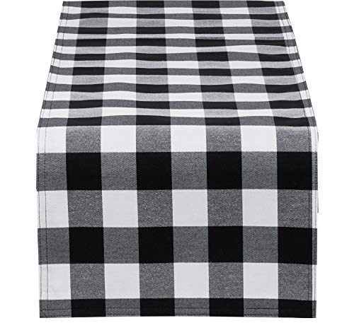 Fennco Styles Buffalo Plaid Collection Classic Checked Cotton Blend Table Linens