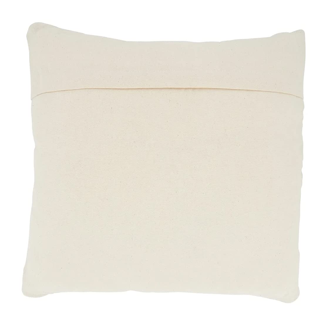 Fennco Styles Woven Textured with Diamond Design Decorative Throw Pillow Cover 18" W x 18" L - Ivory Square Cushion Case for Home, Couch, Bedroom, Living Room and Office Décor