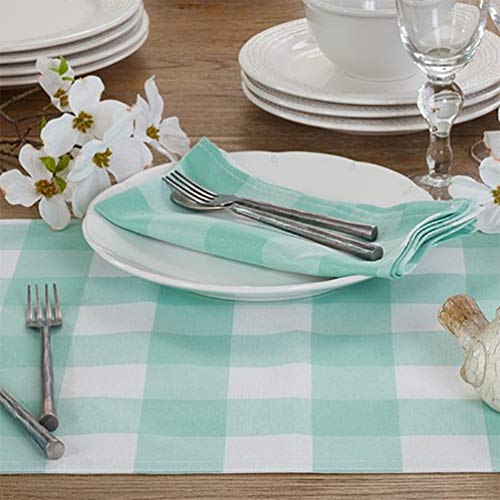 Fennco Styles Buffalo Plaid Collection Classic Checked Cotton Blend Table Linens