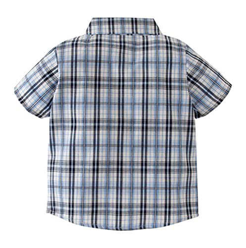 stylesilove Toddler Boys Short Sleeve Classic Cotton Button Down Shirt for Casual, Formal Event and Special Occasions
