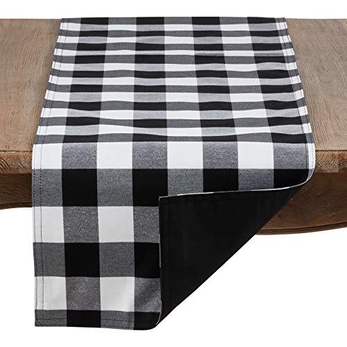 Fennco Styles Buffalo Plaid Collection Classic Checked Cotton Blend Table Linens