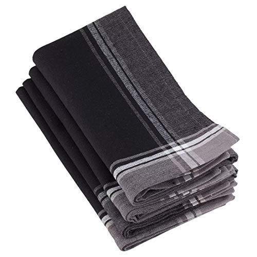 Fennco Styles Contemporary Stripe Border Design Cotton Tablecloth