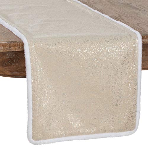 Fennco Styles Miroiter Collection Glamorous Foil Printed Home Décor – Gold and Silver Home Decorations for Christmas Dinner, Family Gathering, Special Events and Home Décor