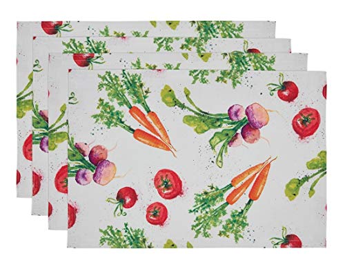 Fennco Styles Garden Veggies Watercolor Print Tablecloth - Multicolor Pattern Table Cover for Home, Dining Room, Home, Dining Room Décor, Banquets, Family Gathering and Outdoor Events