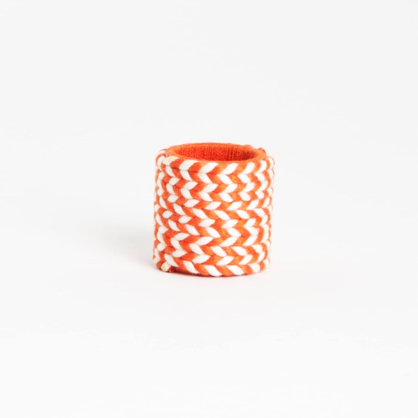 Fennco Styles Two Tone Braid Design Napkin Rings, Set of 4