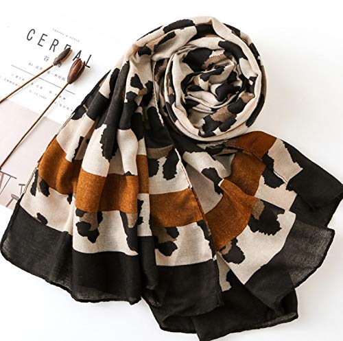 stylesilove Spring Summer Leopard Animal Printed Scarf Lightweight Wrap Shawl for Women Girls