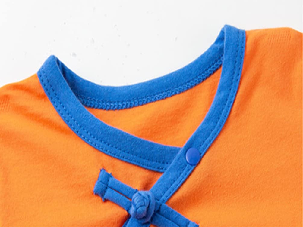 stylesilove Baby Toddler Boys Anime Cartoon Short Sleeve Cotton Romper Traditional Asian Inspired Onesie Cosplay Jumpsuit