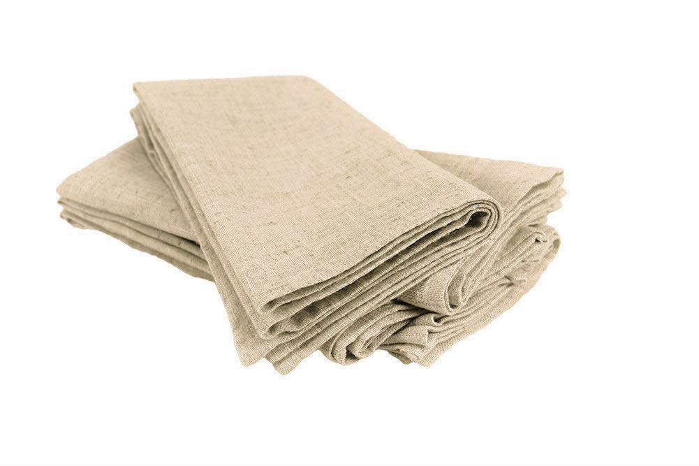 Fennco Styles Contemporary Double-Layer Design Linen Blend Table Linens – Natural Table Linens for Wedding, Celebration, Special Events and Home Décor