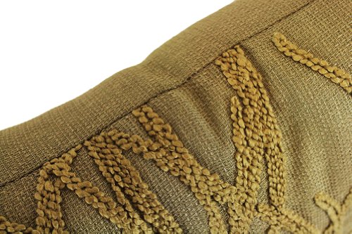 Fennco Styles Majestic Collection French Knot Tree Branches Decorative Throw Pillow, Filled Included, Cappuccino