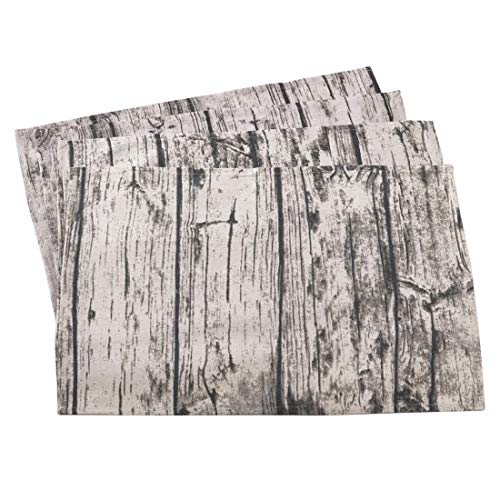 Fennco Styles Country Wood Grain Design Cotton Tablecloth - Natural Table Cover for Everyday Use, Banquets, Holiday Gathering and Outdoor Events