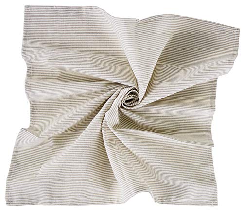 Fennco Styles Farmhouse Neutral Striped 100% Pure Cotton Tablecloth - Yellow Tablecloth for Everyday Use, Banquets, Family Gathering, Special Events and Home Décor