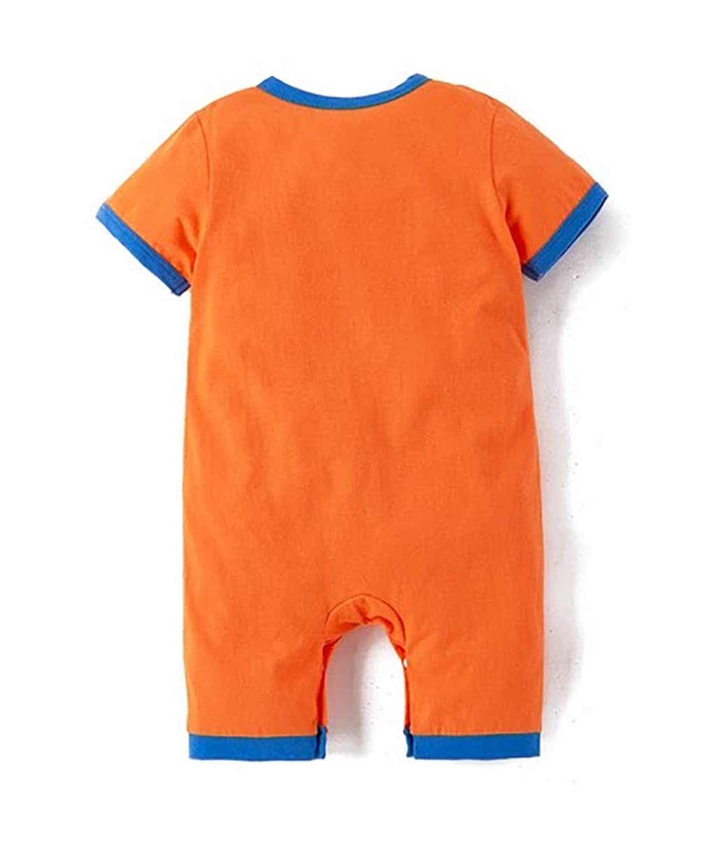 stylesilove Baby Toddler Boys Anime Cartoon Short Sleeve Cotton Romper Traditional Asian Inspired Onesie Cosplay Jumpsuit