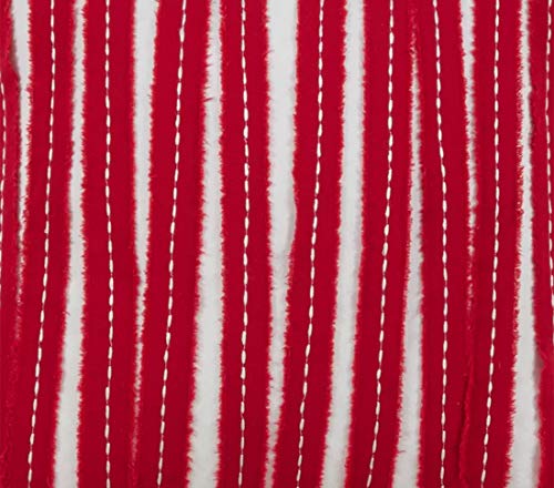 Fennco Styles Casual Frayed Line 100% Cotton Table Runner 16 x 72 Inch - White Table Cover for Home Décor, Banquets, Holiday Season and Special Occasion