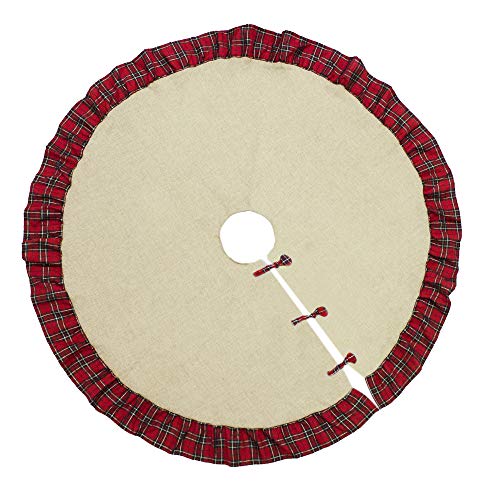 Fennco Styles Holiday Tartan Plaid Dazzle Christmas Decorative Tree Skirt