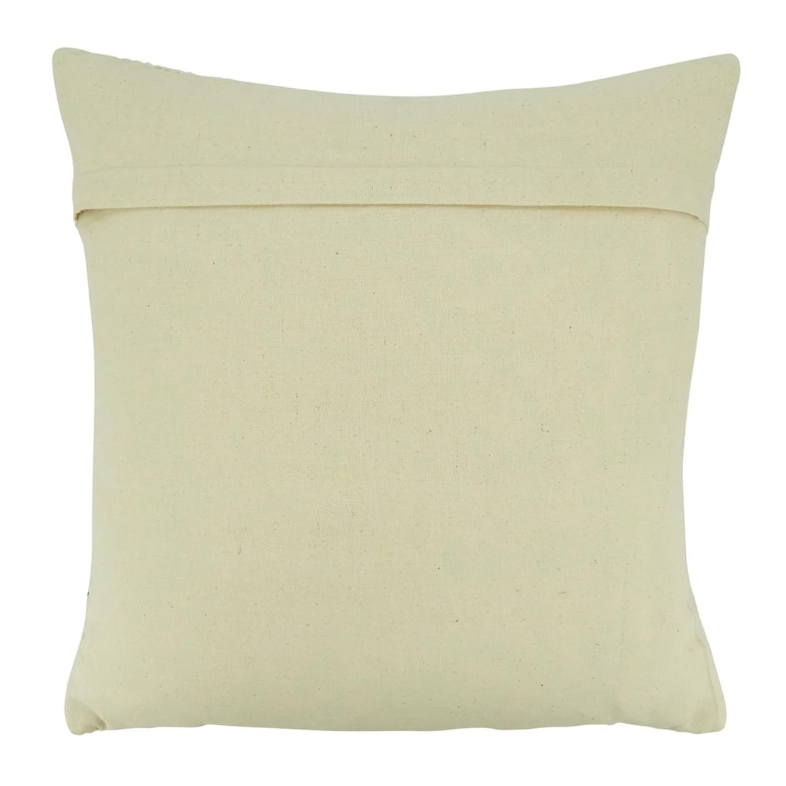 Fennco Styles Striped Woven Cotton Decorative Throw Pillow 18" W x 18" L - Black & White Modern Textured Cushion for Home, Couch, Bedroom, Living Room and Office Décor