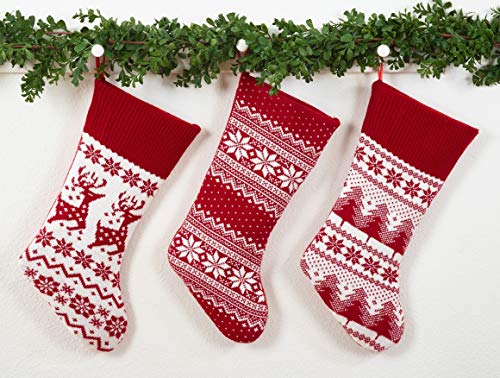Fennco Styles Holiday Christmas Knit Sweater Hanging Stocking - Sold per 1