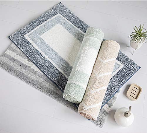 Fennco Styles Geometric Ultra Soft Shag Area Rug Indoor Plush Mat 16 x 24 Inch Floor Mat for Living Room, Kids Room, Bathroom and Bedroom Décor