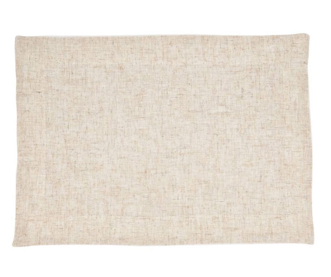 Fennco Styles Natural & White Two-Tone Banded Border Table Runner 16 x 72 Inch - Classic Table Cover for Everyday Use, Banquets, Family Gathering and Special Events