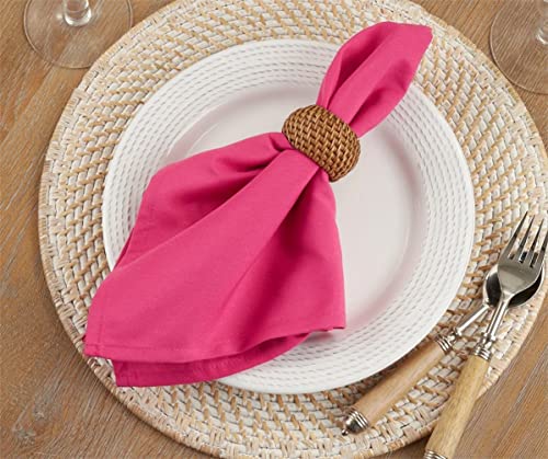 Fennco Styles Classic Solid Design Napkins, 20-inch Square, Set of 4