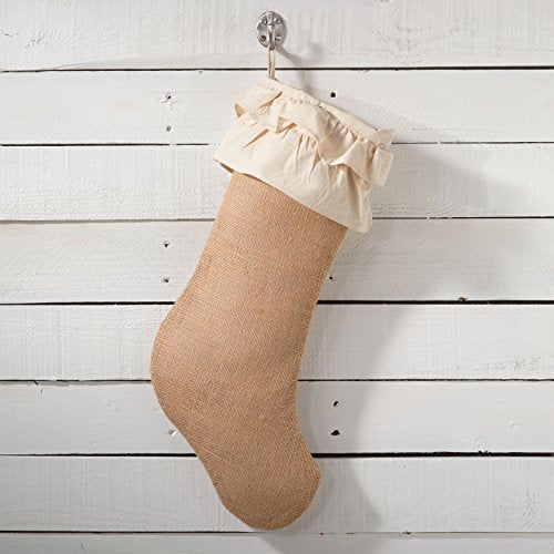 Fennco Styles Sidonia Cotton and Jute Ruffled Holiday Decor Christmas Tree Skirt, One Piece