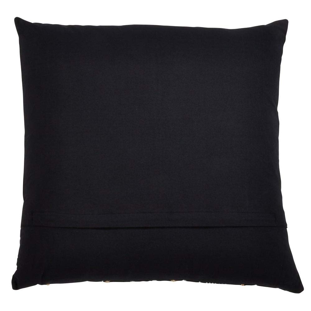 Fennco Styles Tribal Mud Cloth 100% Cotton Decorative Throw Pillow Cover & Insert 20 x 20 Inch - Black Geometric Pillow for Couch, Living Room and Bedroom Décor