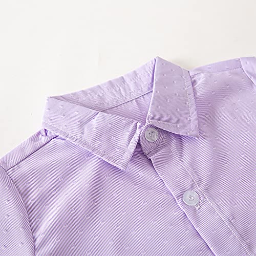 stylesilove Toddler Boys Short Sleeve Classic Cotton Button Down Shirt for Casual, Formal Event and Special Occasions