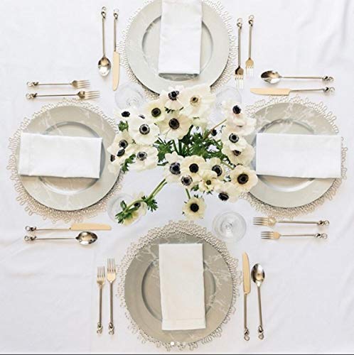 Fennco Styles Handmade Basic Hemstitch Border Linen-Cotton Tablecloth