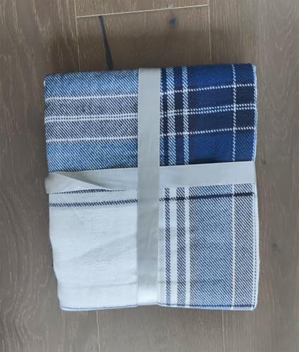 Fennco Styles Classic Plaid Pattern Fringe Throw Blanket 50" W x 60" L - Rustic Cozy Blanket for Home, Couch, Bedroom, Living Room, Office, and Holiday Décor