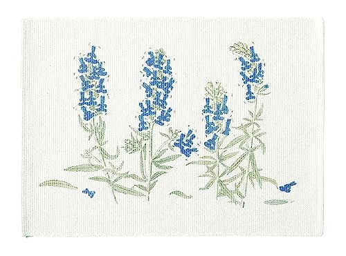 Fennco Styles Botanical Floral Print Cotton Blend Woven Table Placemats 13" W x 19" L, Set of 4 - Flower Design Table Mats for Home Décor, Dining Table, Banquet, Holiday and Family Gathering