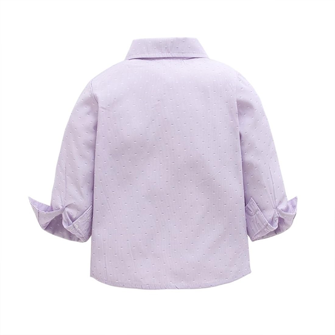 stylesilove Toddler Little Boy Long Sleeve Cotton Button Down Shirt for Casual, Formal Event and Special Occasions