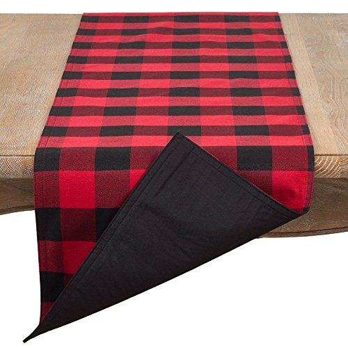 Fennco Styles Buffalo Plaid Collection Classic Checked Cotton Blend Table Linens