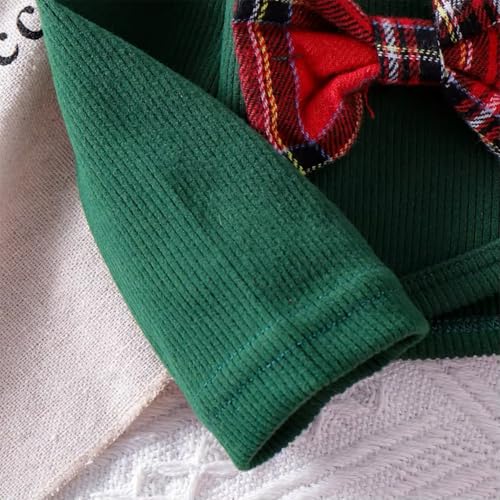 stylesilove Baby Toddler Girls Red Sleeveless Christmas Plaid Dress and Green Cardigan 2pcs Winter Holiday Dressy Outfit
