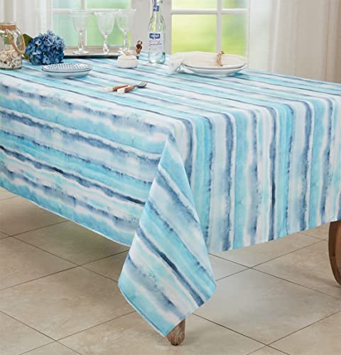 Fennco Styles Soft Watercolor Design Table Runner 16 x 70 Inch – Blue Table Cover for Home Décor, Dining Table, Banquets, Holidays and Special Events