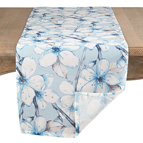 Fennco Styles Beautiful Watercolor Floral Printed Tabletop Collection